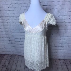 Free People Lace Satin Baby Doll Top